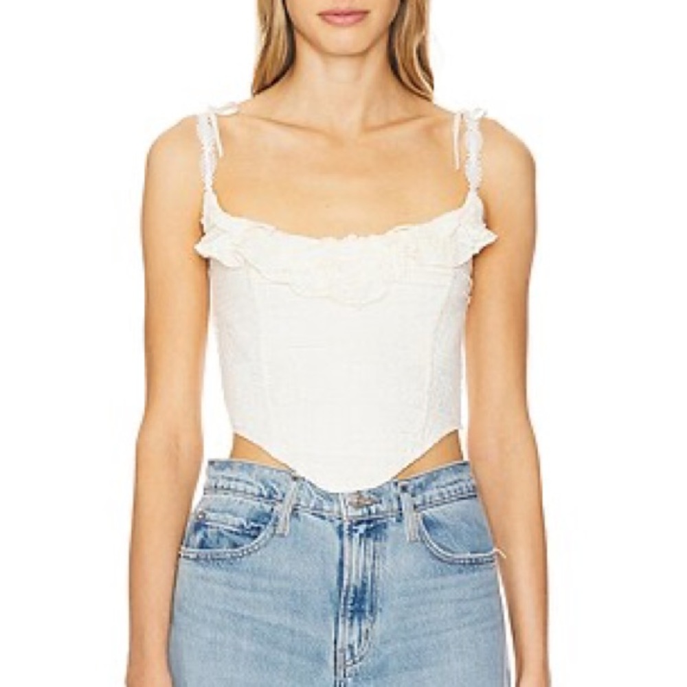 Ann Corset Top in Ivory Majorelle cami